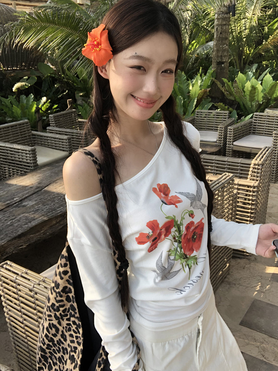 Flower Print Vacation Top