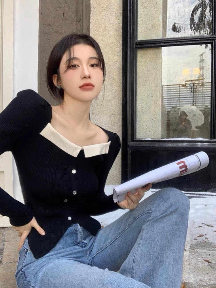 French Vintage Knitted Sweater