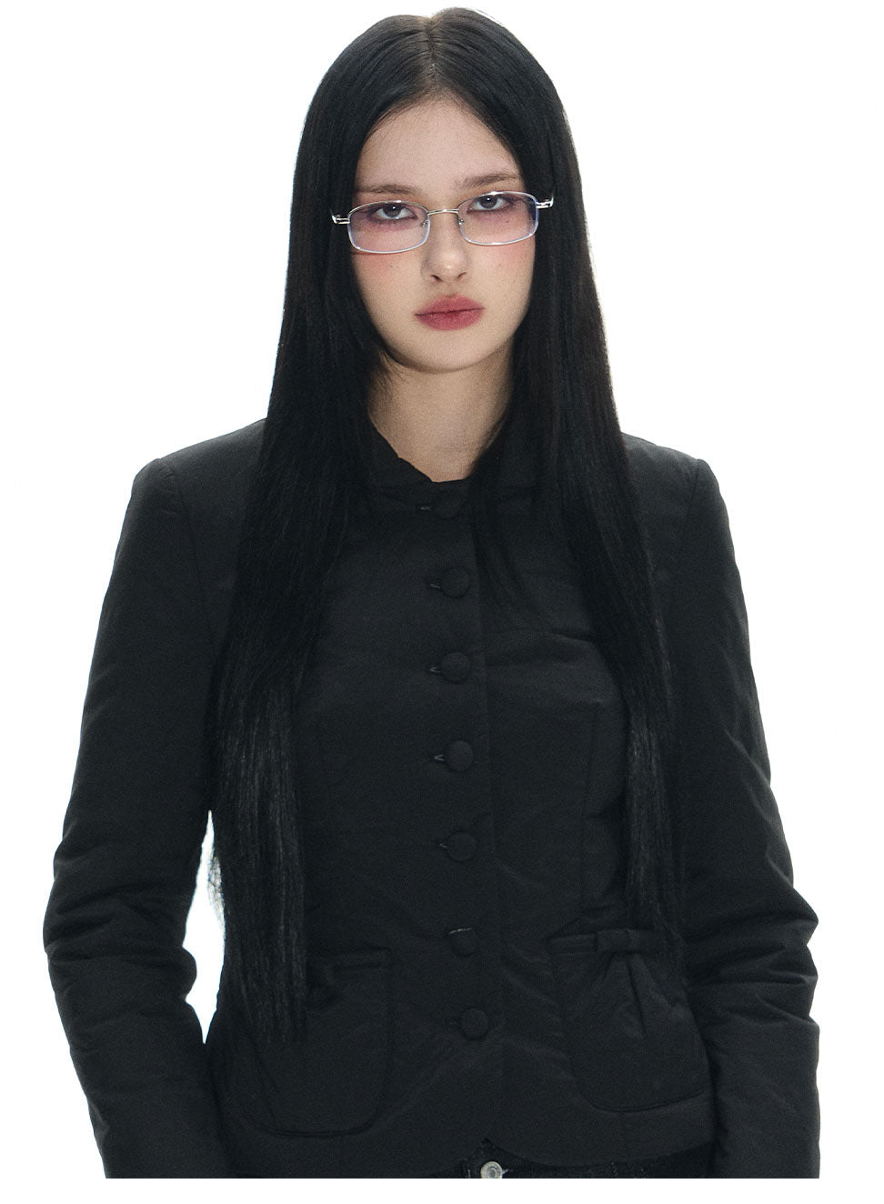 Silver Narrow Frame Glasses