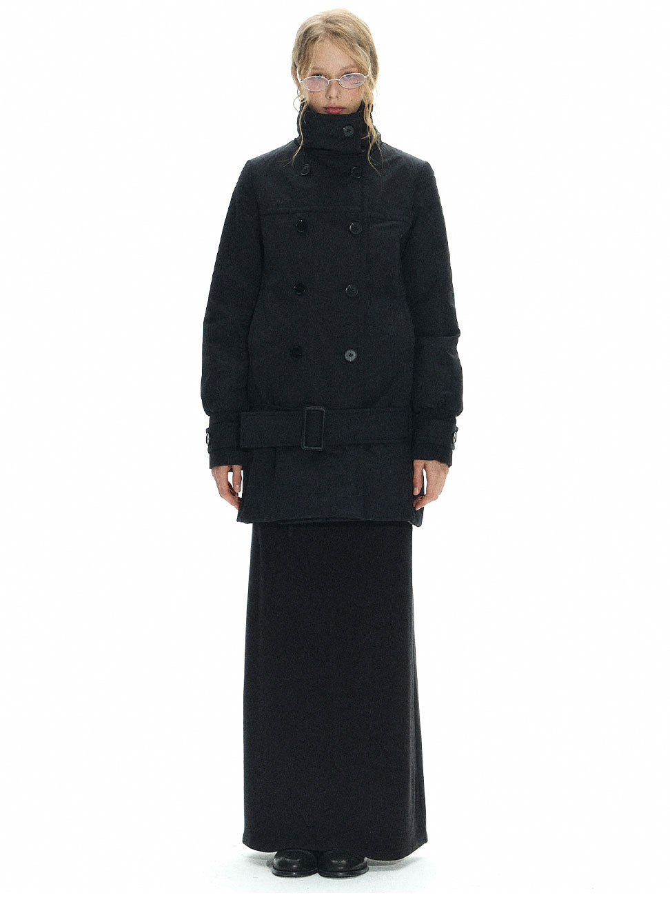 Long Double Breast Collar Jacket