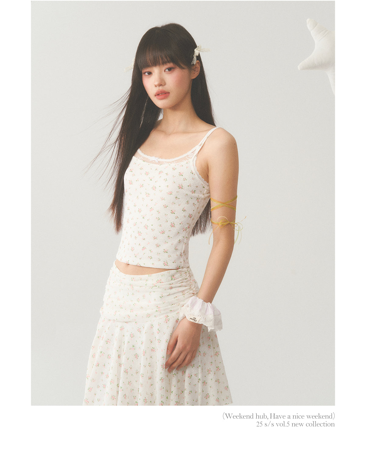 Floral Lace Trim Accent Top