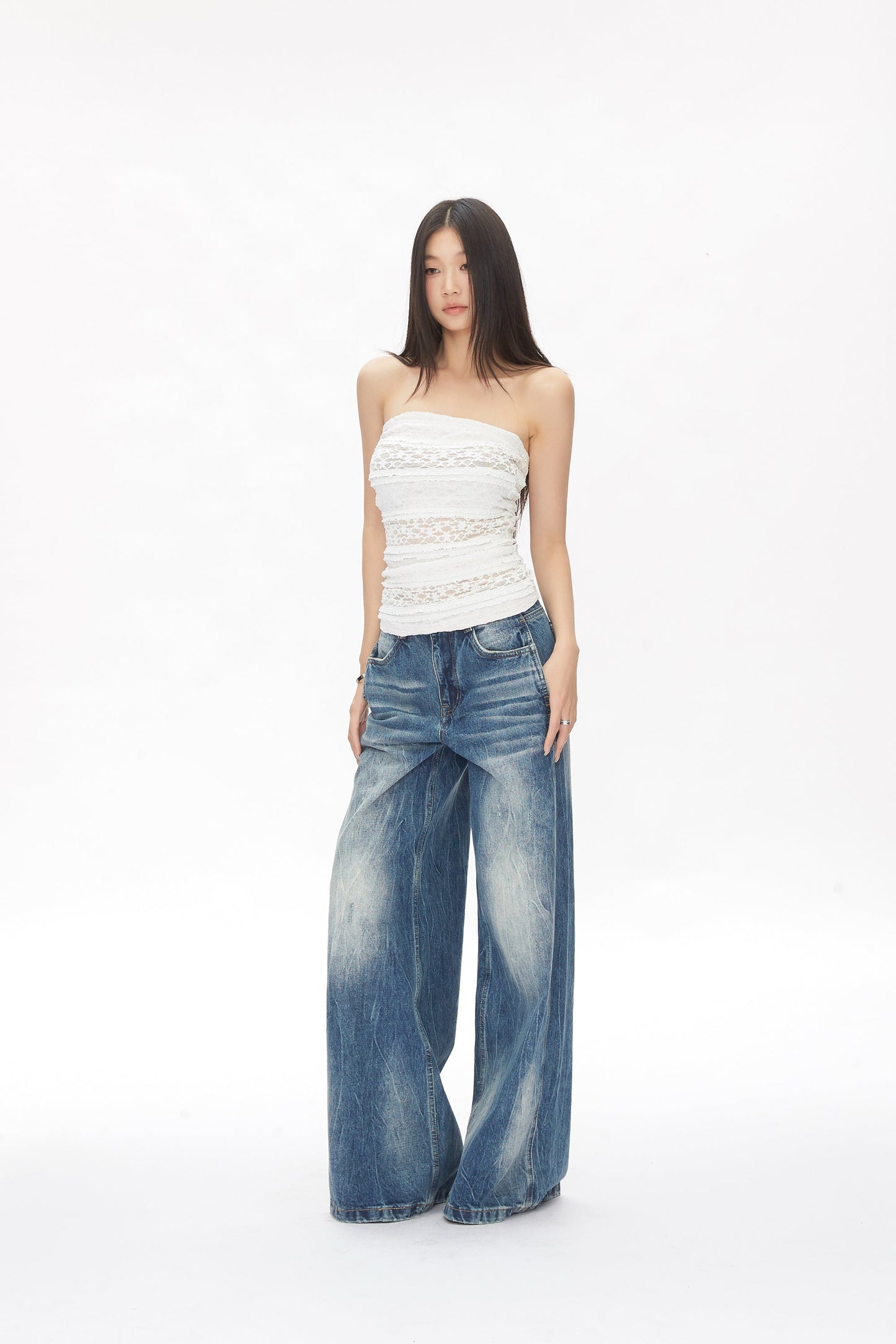 Lace Lined Tube Top