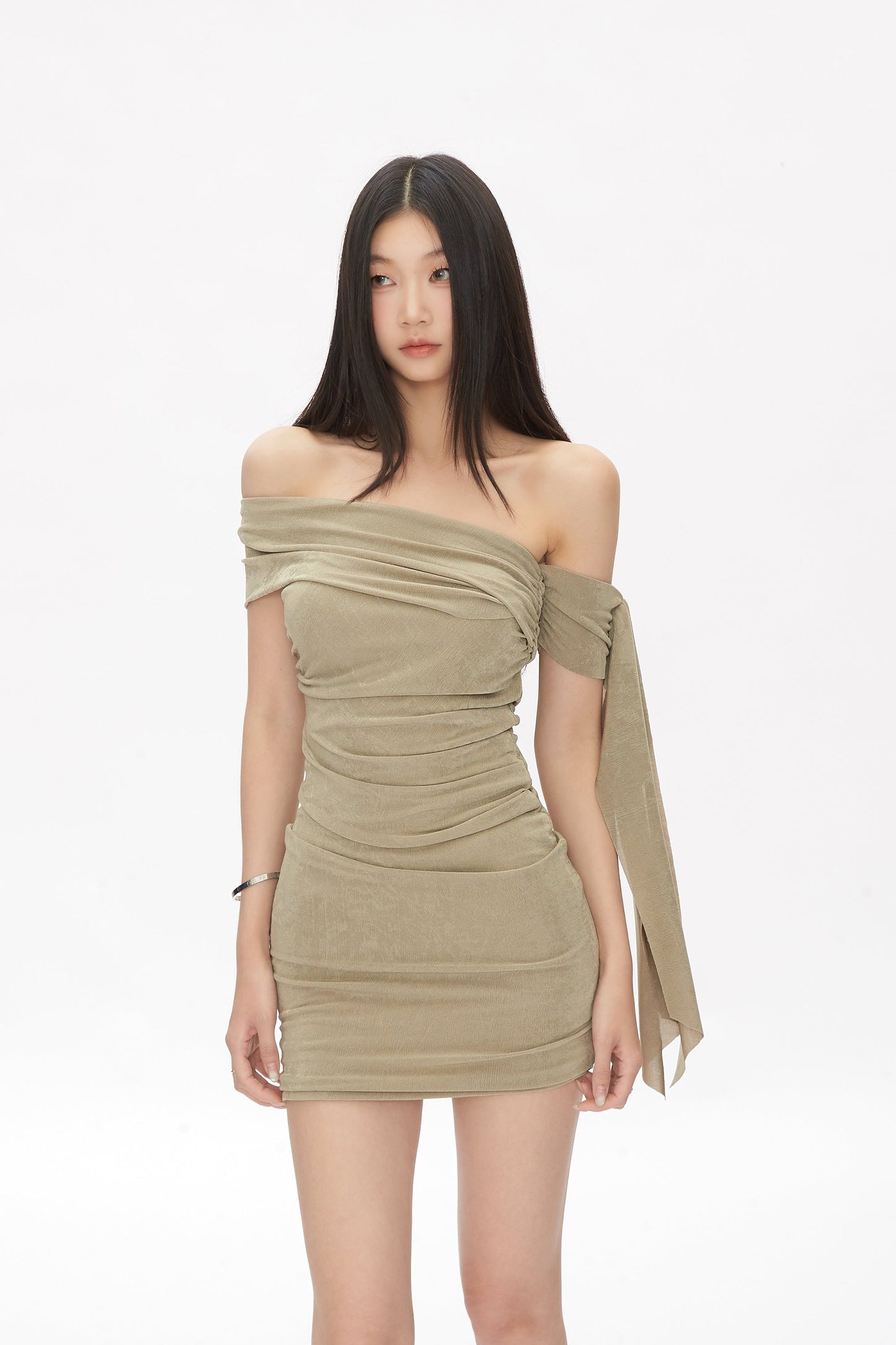 Arm Strap Shoulder Dress