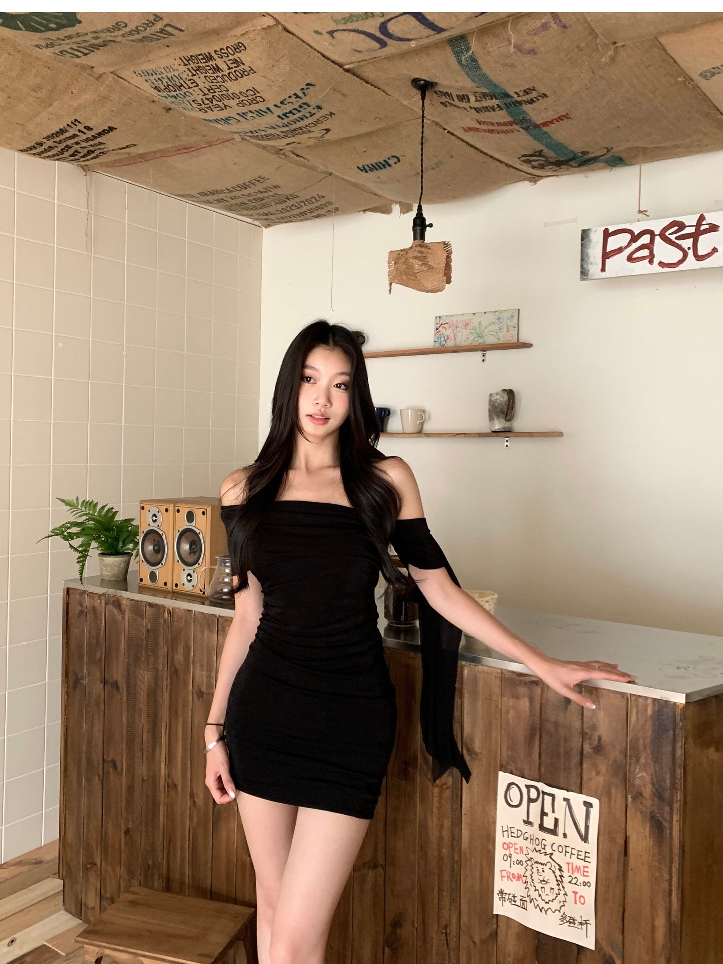 Arm Strap Shoulder Dress