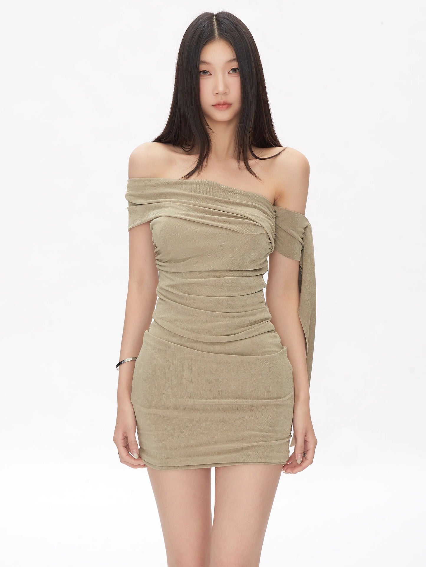 Arm Strap Shoulder Dress