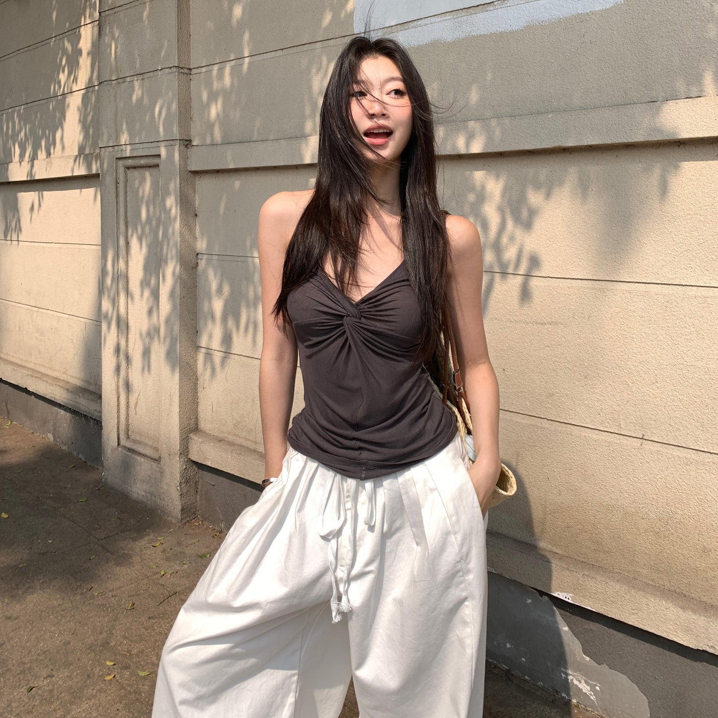 Ruche Center Halter Top