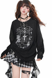 Nightmare Sheer Long Sleeve Top