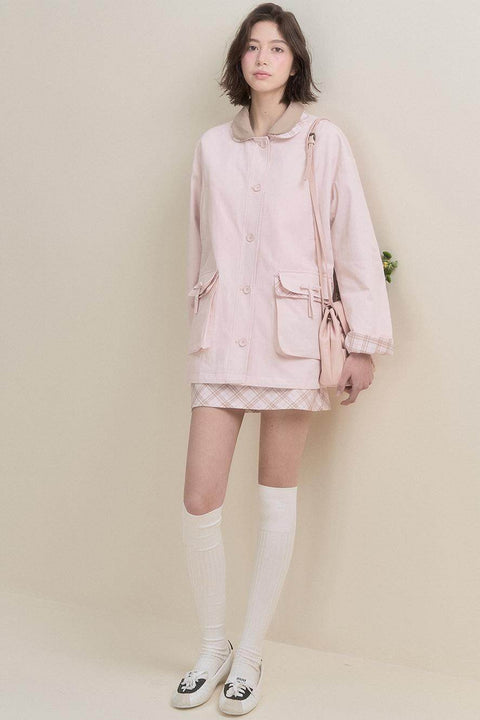 Soft Pink Trench Jacket - My Store