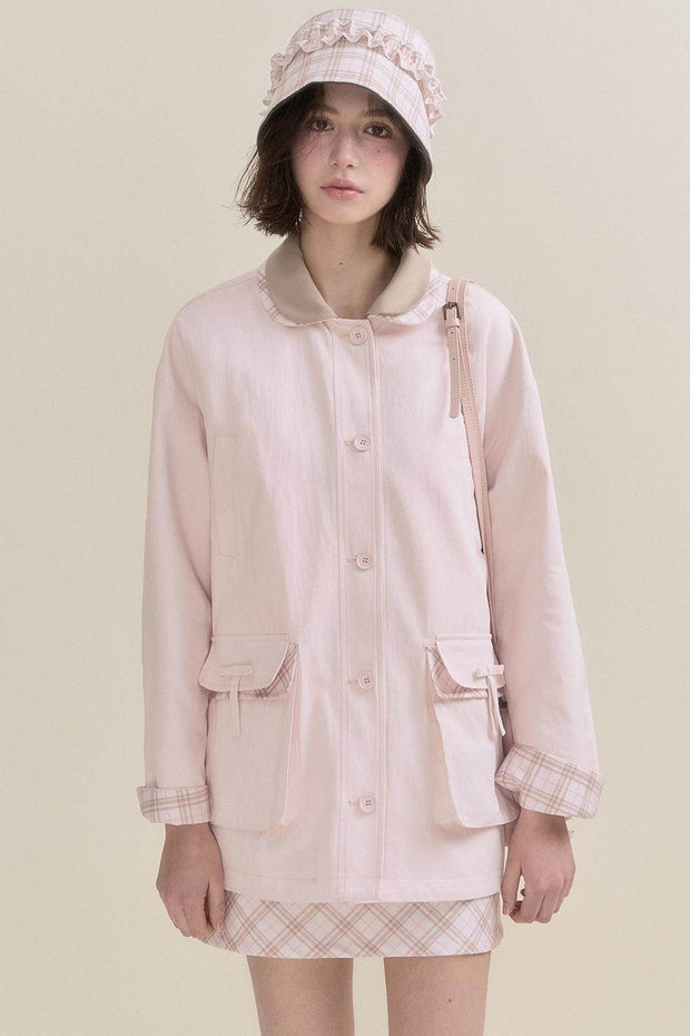 Soft Pink Trench Jacket - My Store