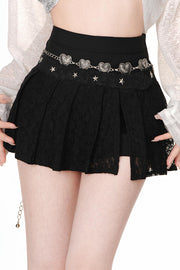 Lace Pleated Skirt