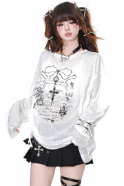 Nightmare Sheer Long Sleeve Top