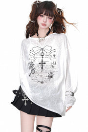 Nightmare Sheer Long Sleeve Top