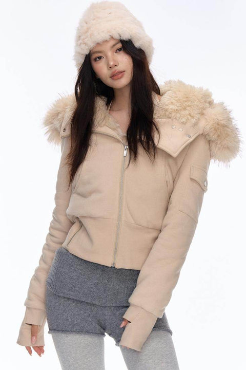 Plush Hooded Jacket - My Store