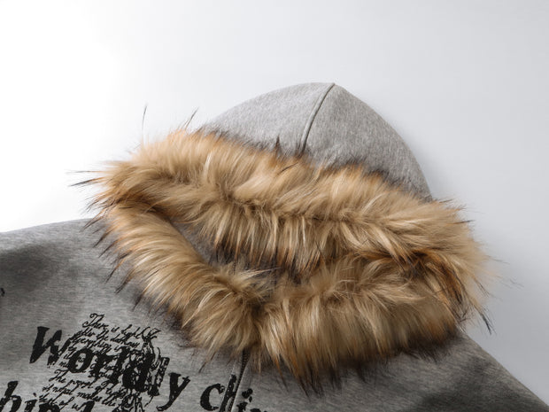 99-1 Artistic Fur Hoodie