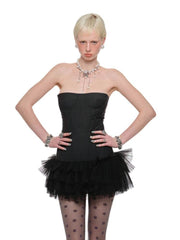 1Jinn Studio Boned Bustier Tulle Mini Dress - My Store