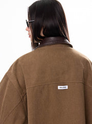 Leather Brown Work Jacket - My Store