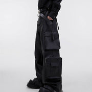 PU Leather Multi Pocket Trousers - My Store