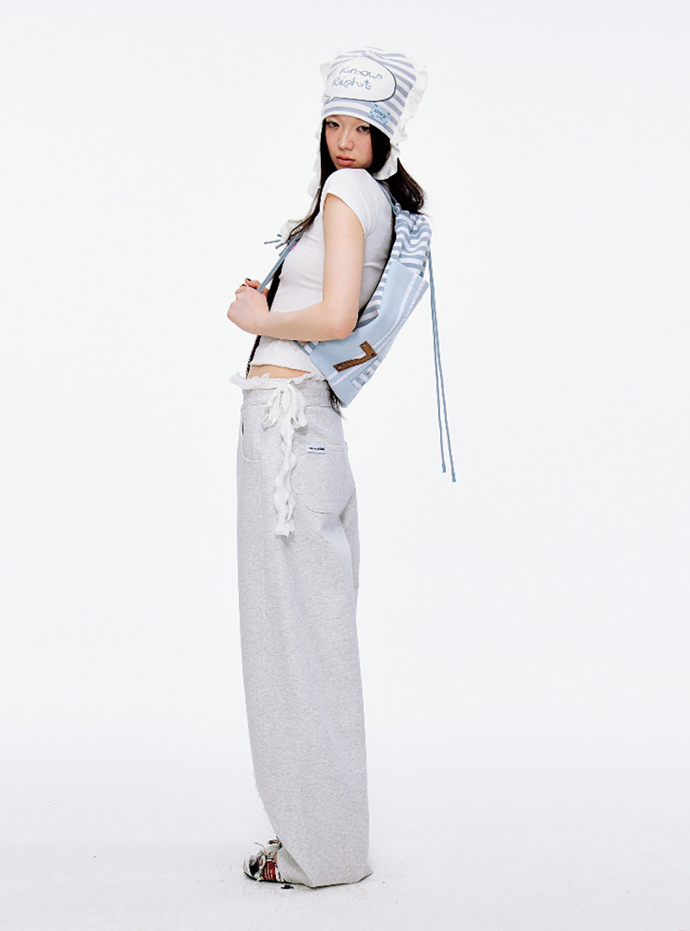 Cotton Loose Fit Lace Training Pants
