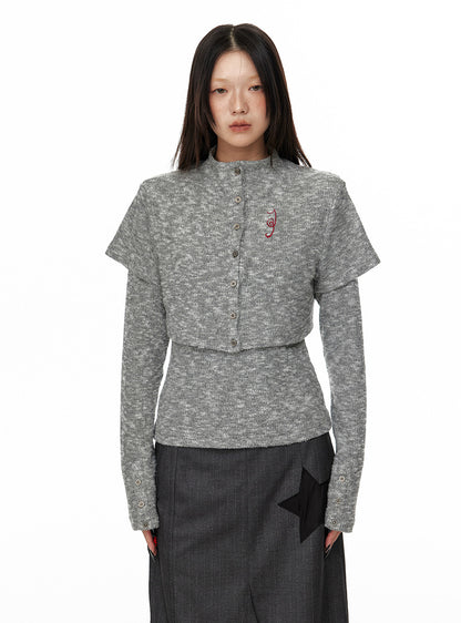 Two-Piece Vintage Knit Cardigan