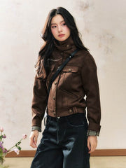 Brown Suede Jacket - My Store