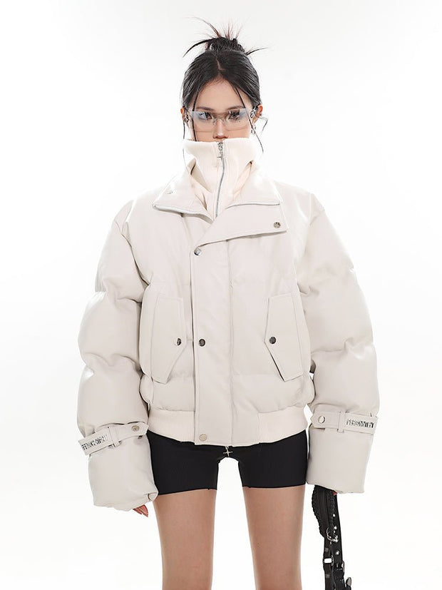 High Neck Zipper Down Jacket