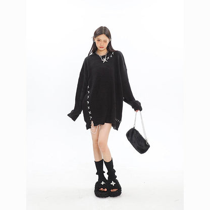 klia Contrast Stitch Sweater