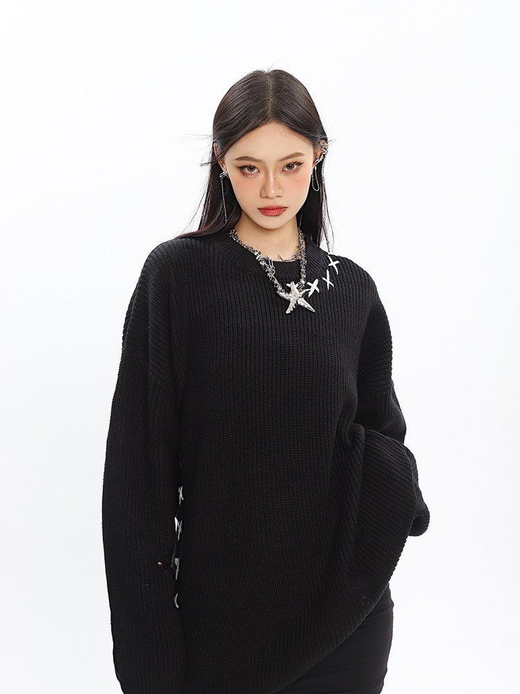 klia Contrast Stitch Sweater