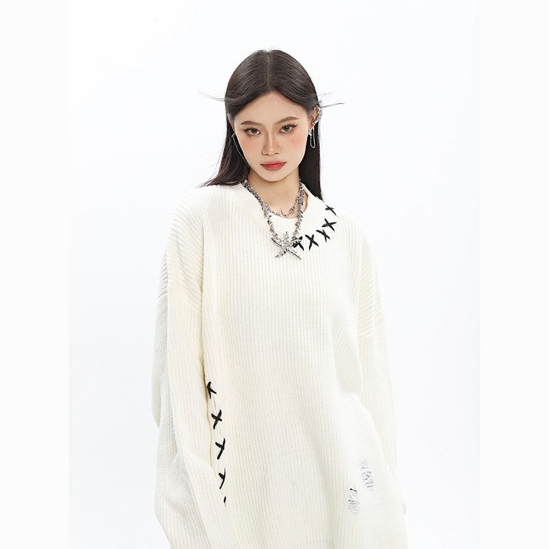 klia Contrast Stitch Sweater
