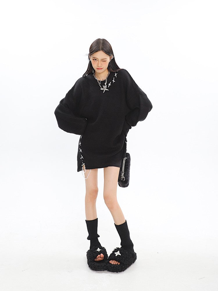 klia Contrast Stitch Sweater