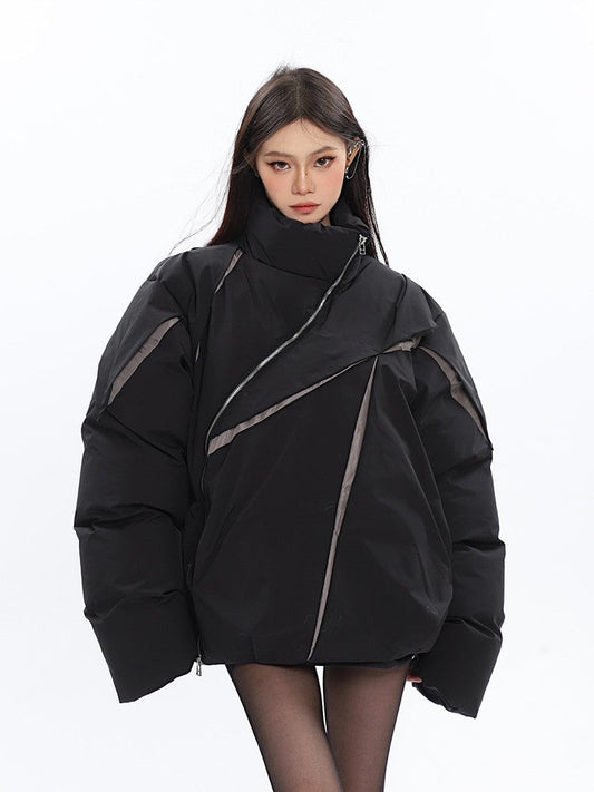 klia Contrast Cut Puffer Jacket