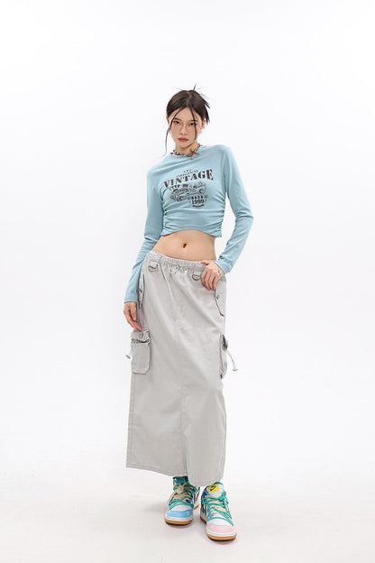 klia Retro Straight Bella Mid Length Skirt