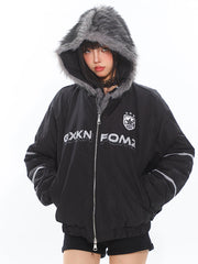 Hooded Fur Cotton Jacket