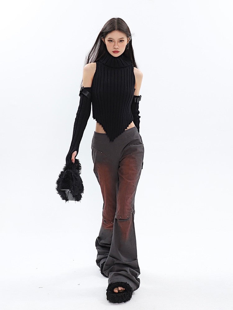 Long Sleeve Turtleneck Bow Top