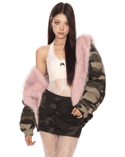 Reversible Pink Fur Jacket - My Store