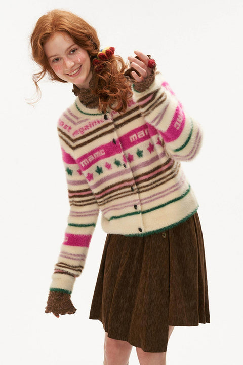 Luxury Stripe Knit Cardigan - My Store