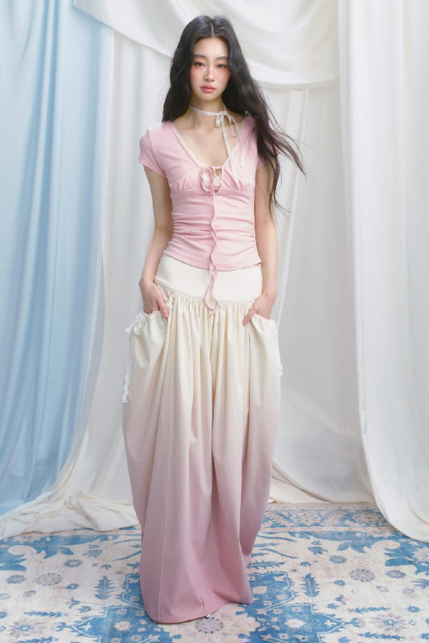 Gradient Long Skirt