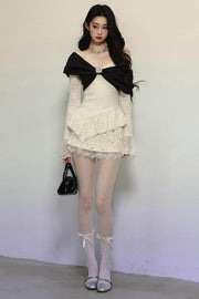 Slim Fit Lace A-Line Short Skirt - My Store