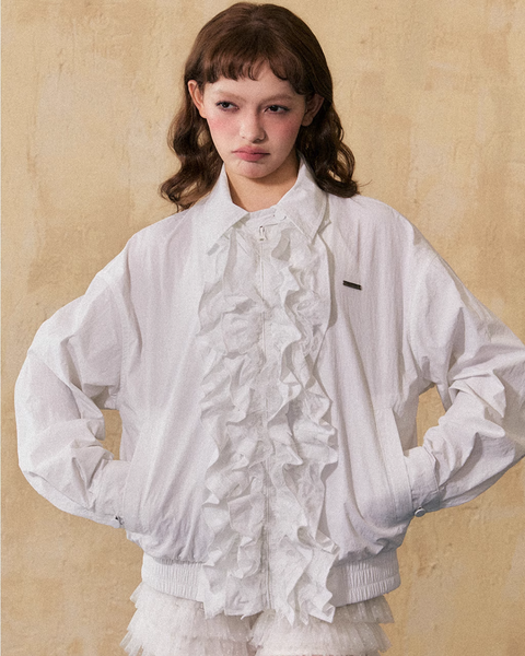 Ruffle Design Girly Jacket