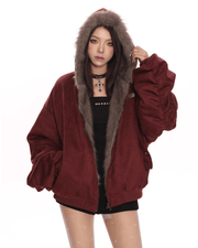 Reversible Fur Hood Jacket - My Store