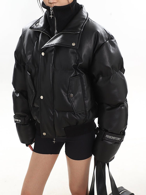 High Neck Zipper Down Jacket