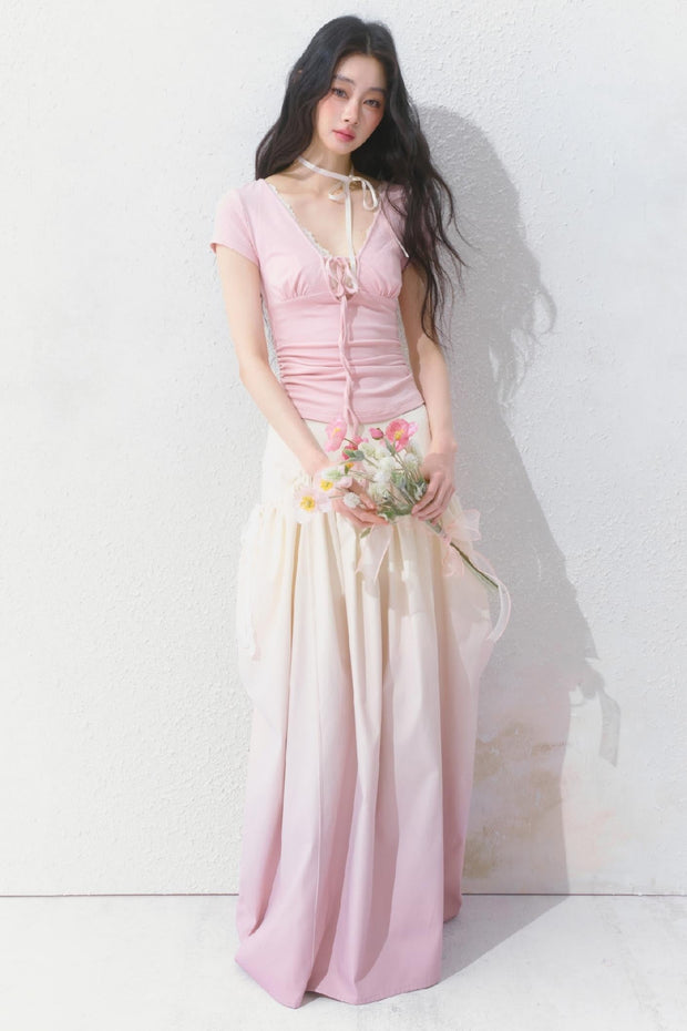 Gradient Long Skirt