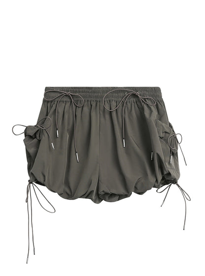High Waist Pocket String Shorts