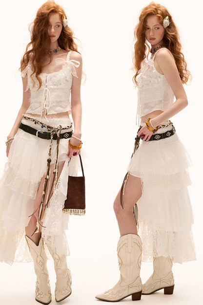 Lace White Top