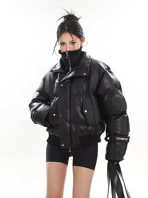 High Neck Zipper Down Jacket