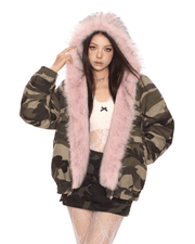 Reversible Pink Fur Jacket - My Store