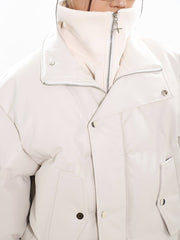 High Neck Zipper Down Jacket