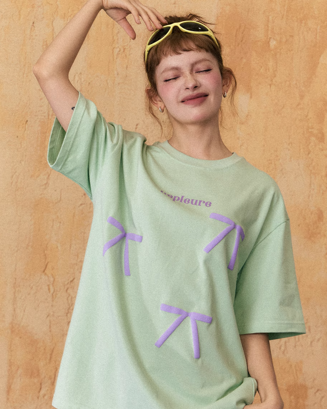 リボン半袖Tシャツ