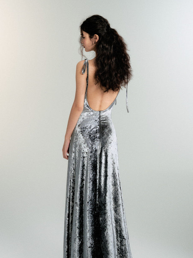 Metallic Velvet Dress