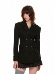 Black & Gray Blazer Dress - My Store