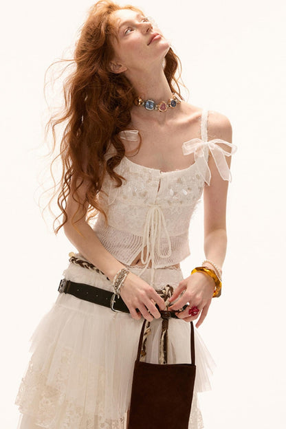 Lace White Top